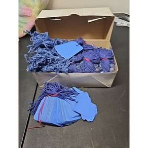 Blank Pre-Strung Merchandise Price Tags Blue Box Of 800
